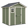 Casetta da giardino 180 x 120 x 200 cm in legno verde con porta e finestra - deposito esterno