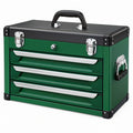 Cassettiera portautensili 52 x 26 x 35 cm in metallo verde e nero - 4 cassetti con maniglia
